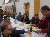 Desayuno molinero en el patio. Foto: P.L